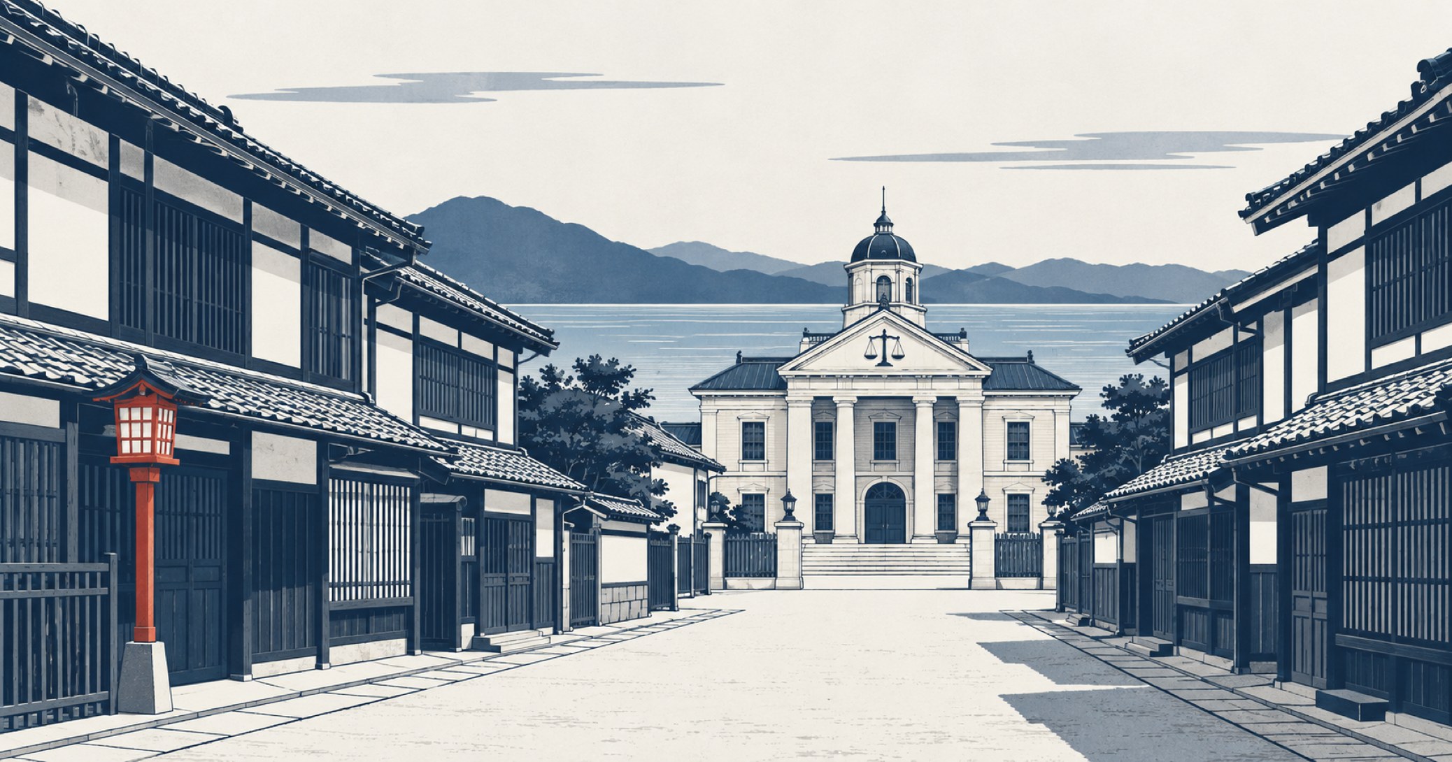 大津事件を象徴する概念イラスト