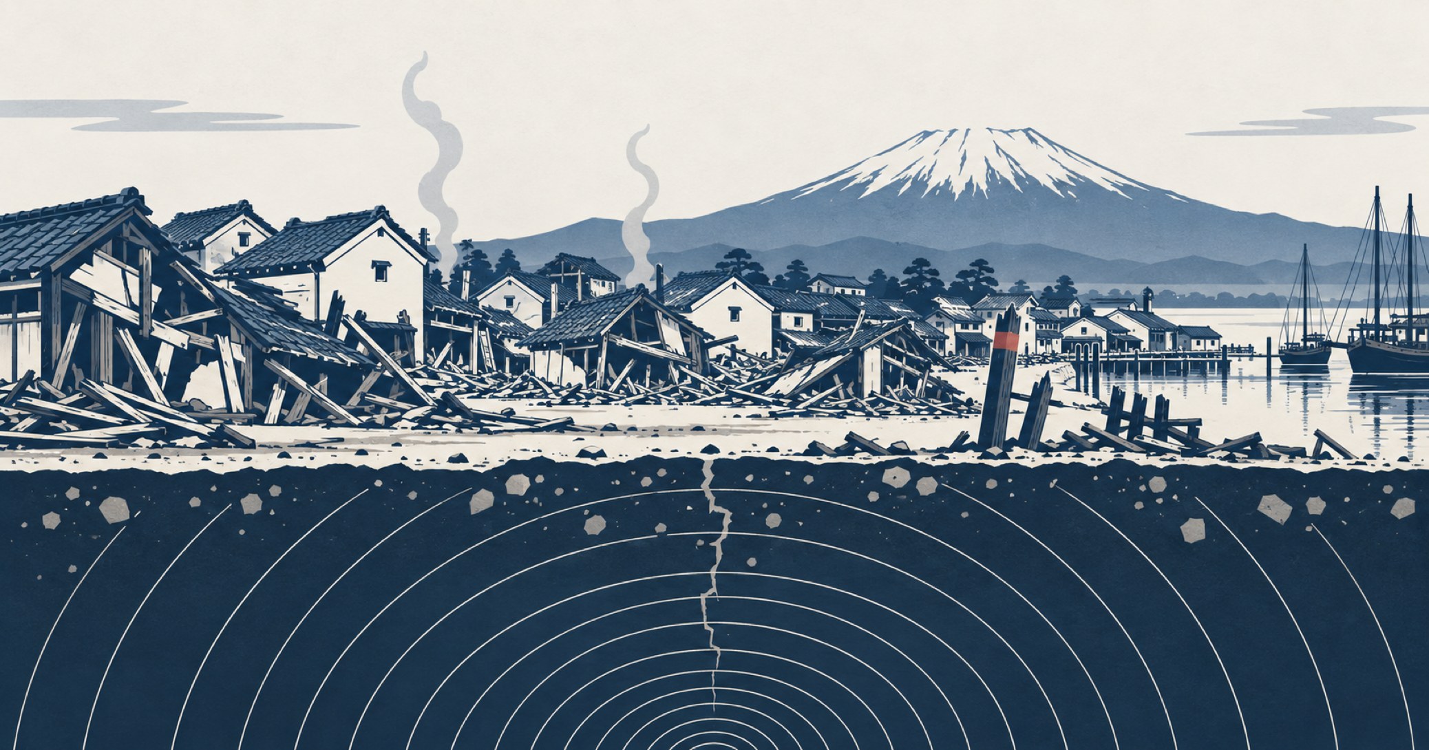 庄内地震を象徴する概念イラスト