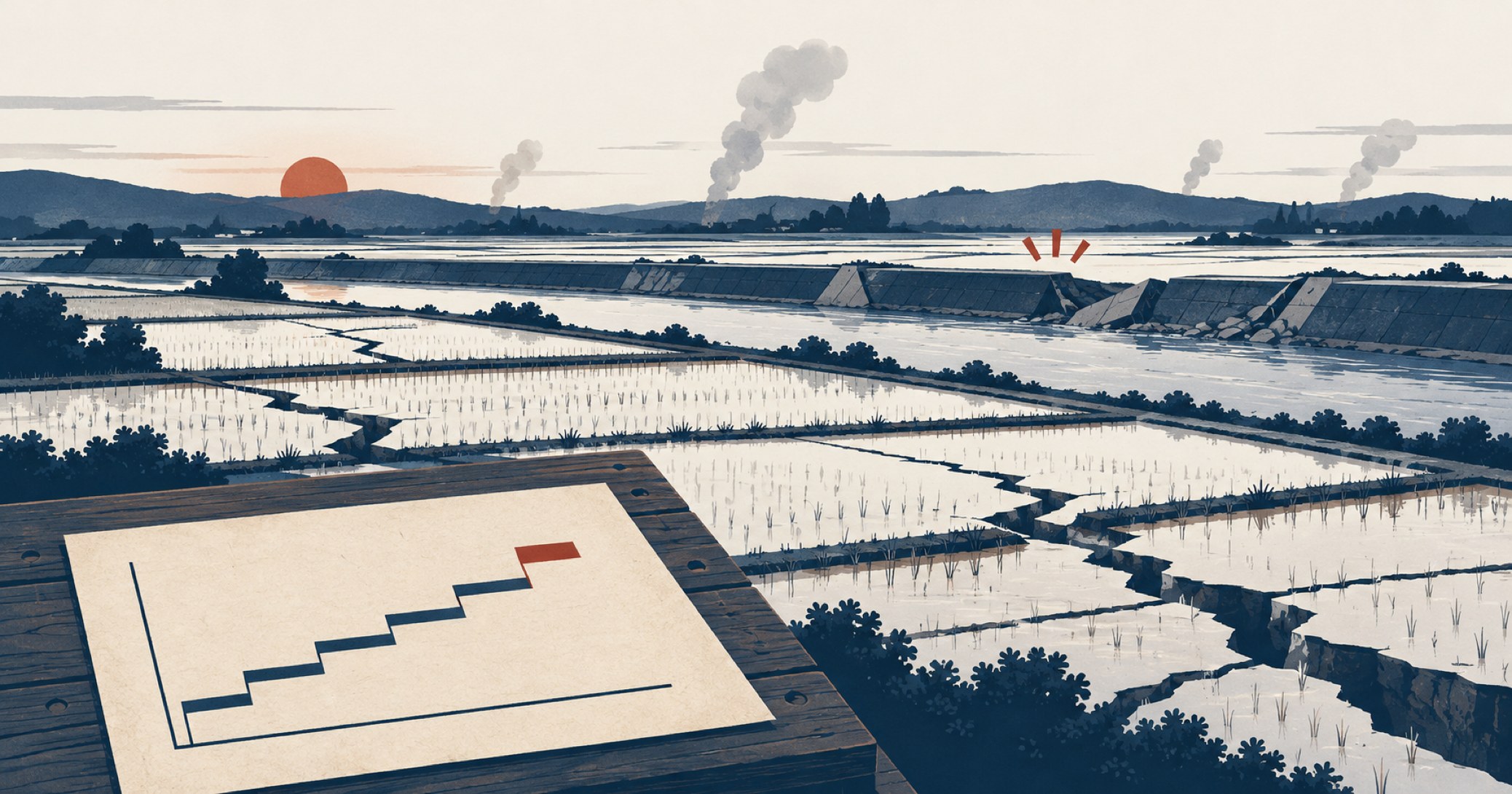 福井地震を象徴する概念イラスト