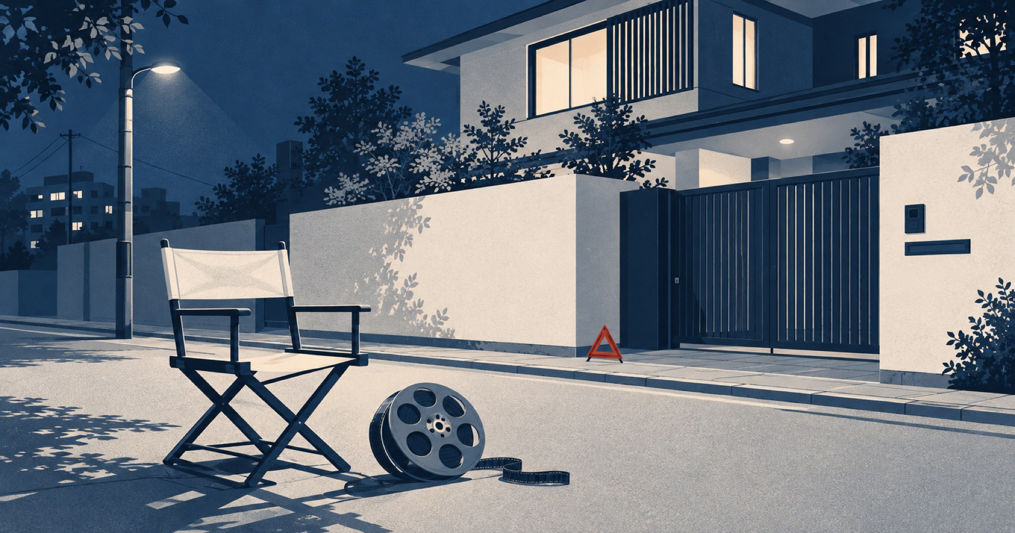 伊丹十三監督刺傷事件を象徴する概念イラスト