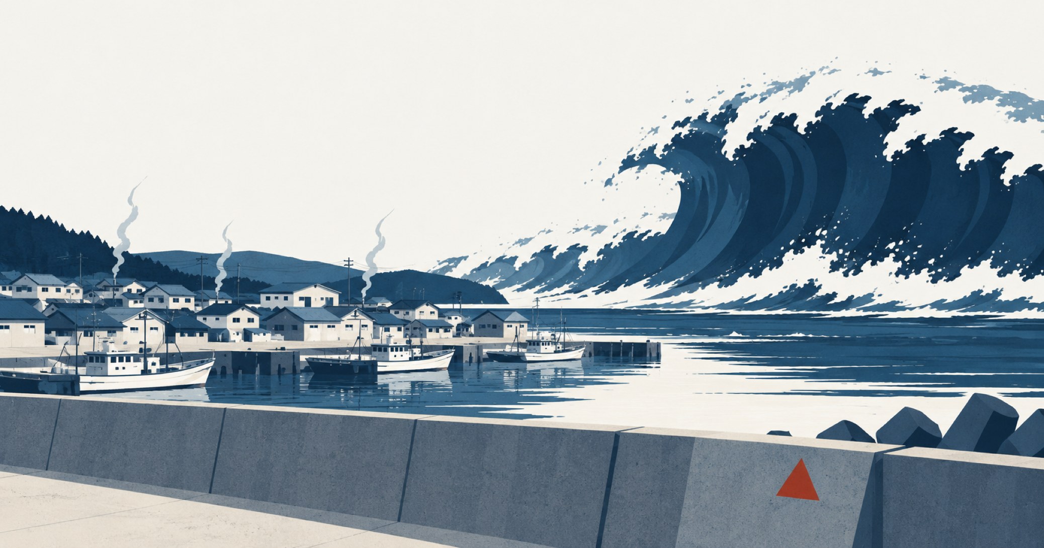 北海道南西沖地震を象徴する概念イラスト