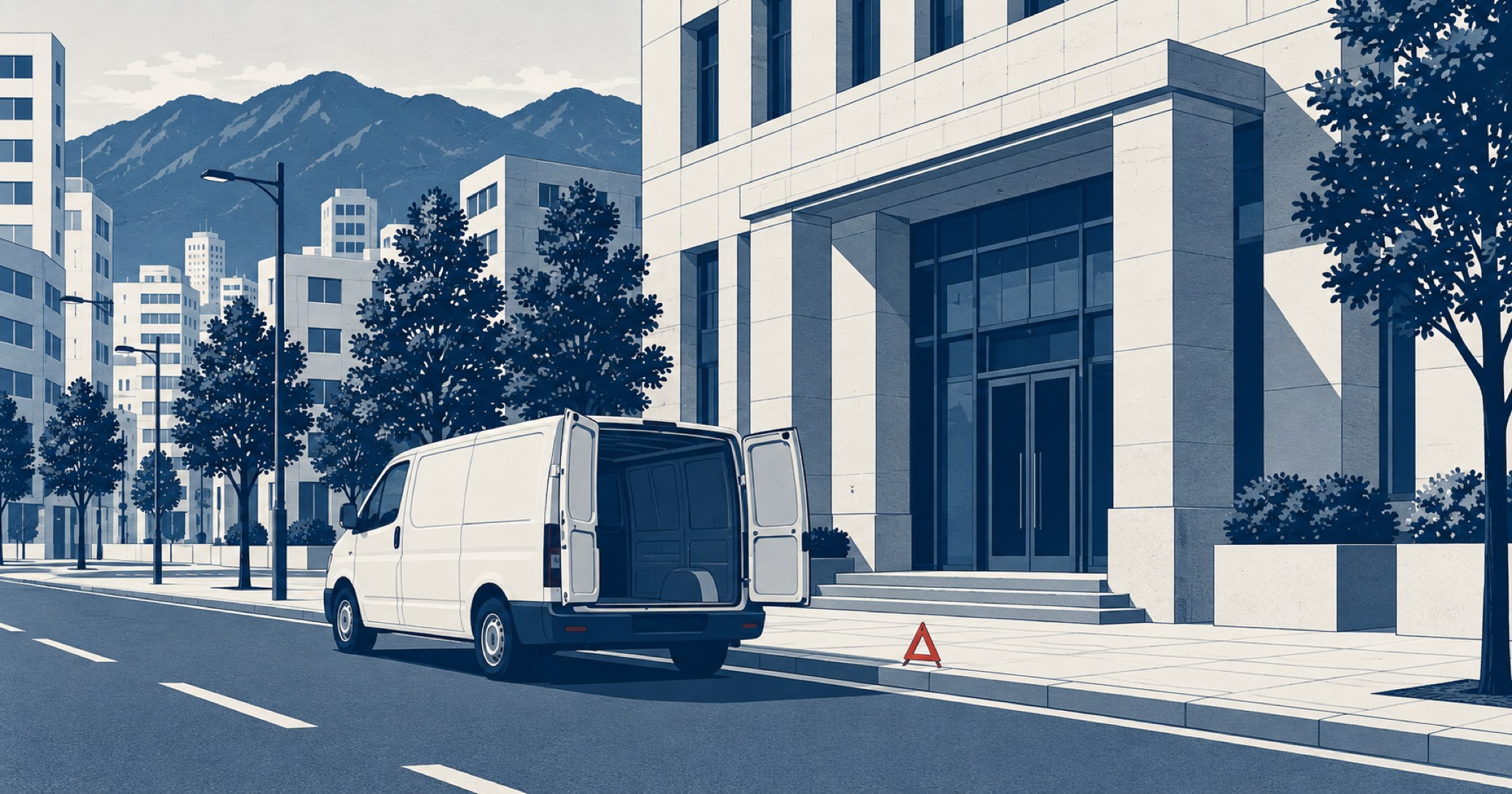 福徳銀行5億円強奪事件を象徴する概念イラスト