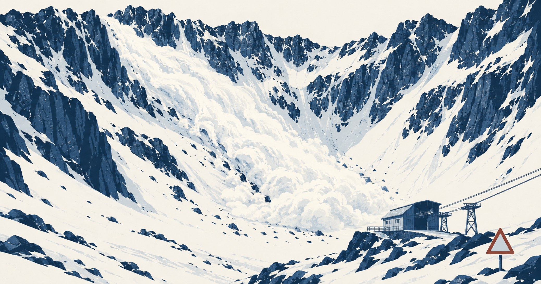 千畳敷雪崩事故を象徴する概念イラスト