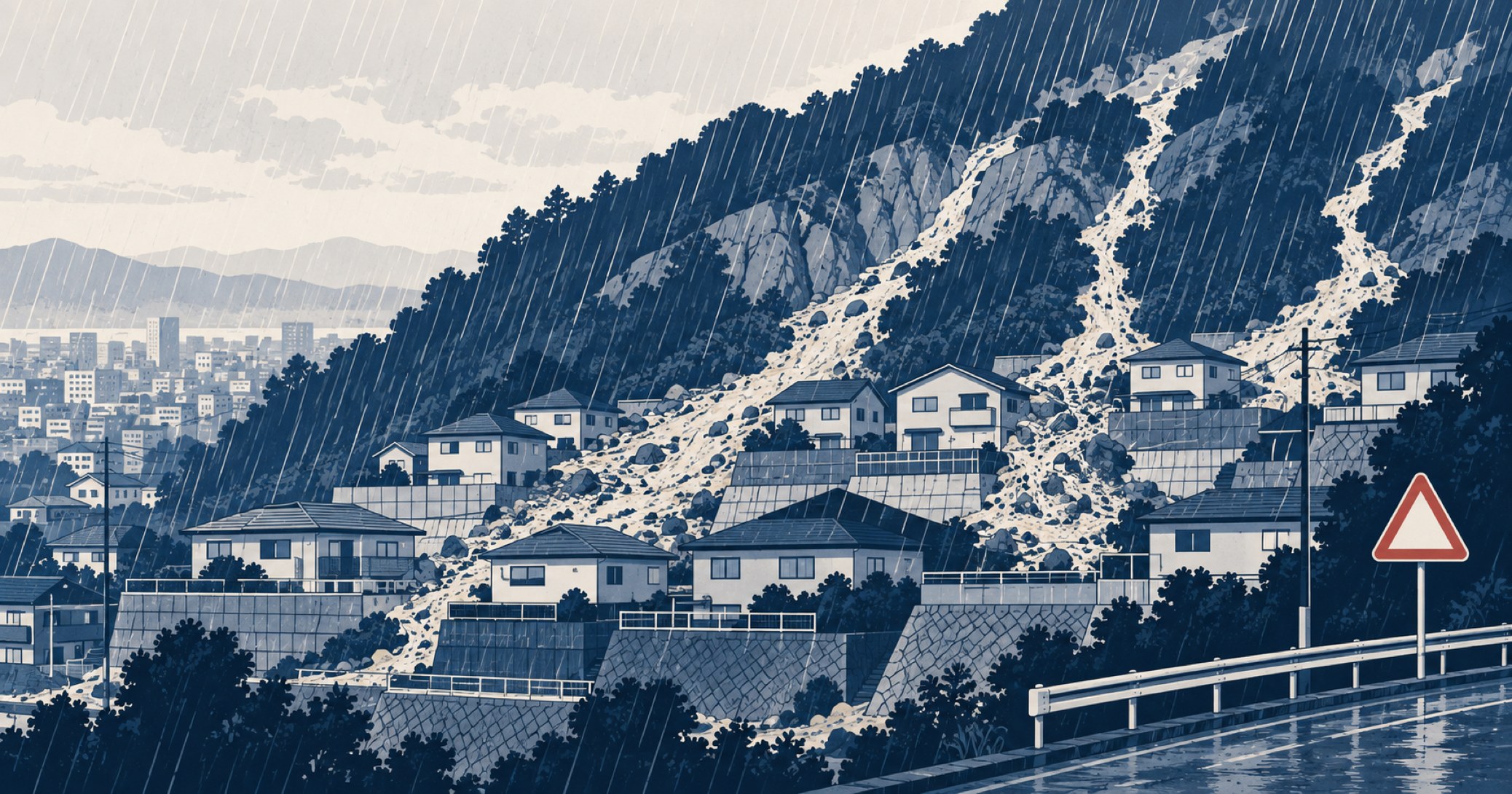 平成11年6月豪雨を象徴する概念イラスト