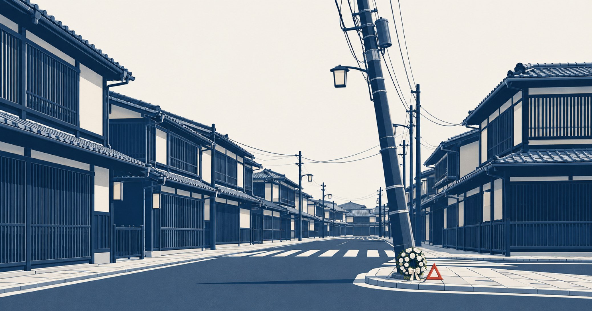 京都祇園軽ワゴン車暴走事故を象徴する概念イラスト