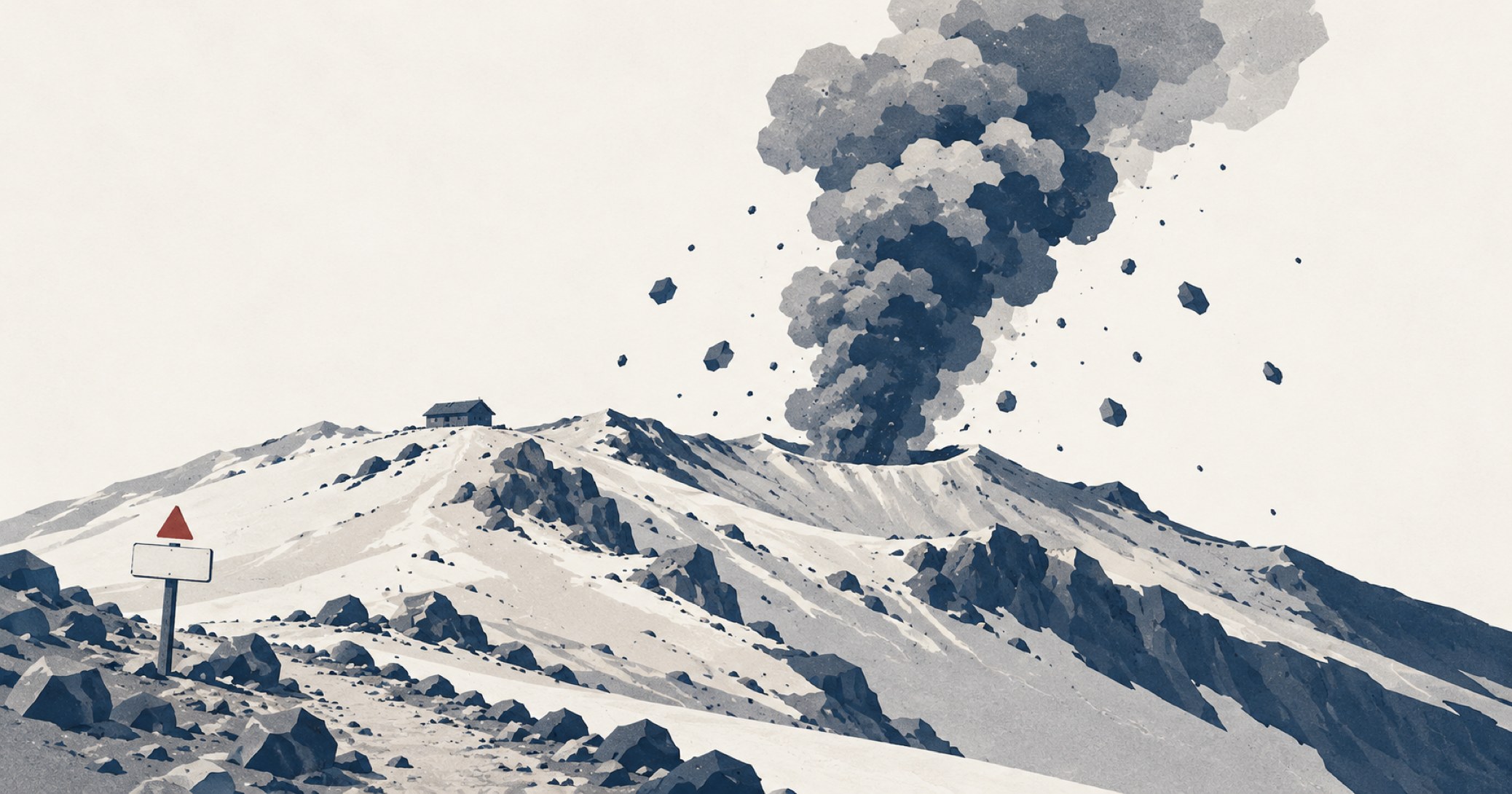 御嶽山噴火を象徴する概念イラスト