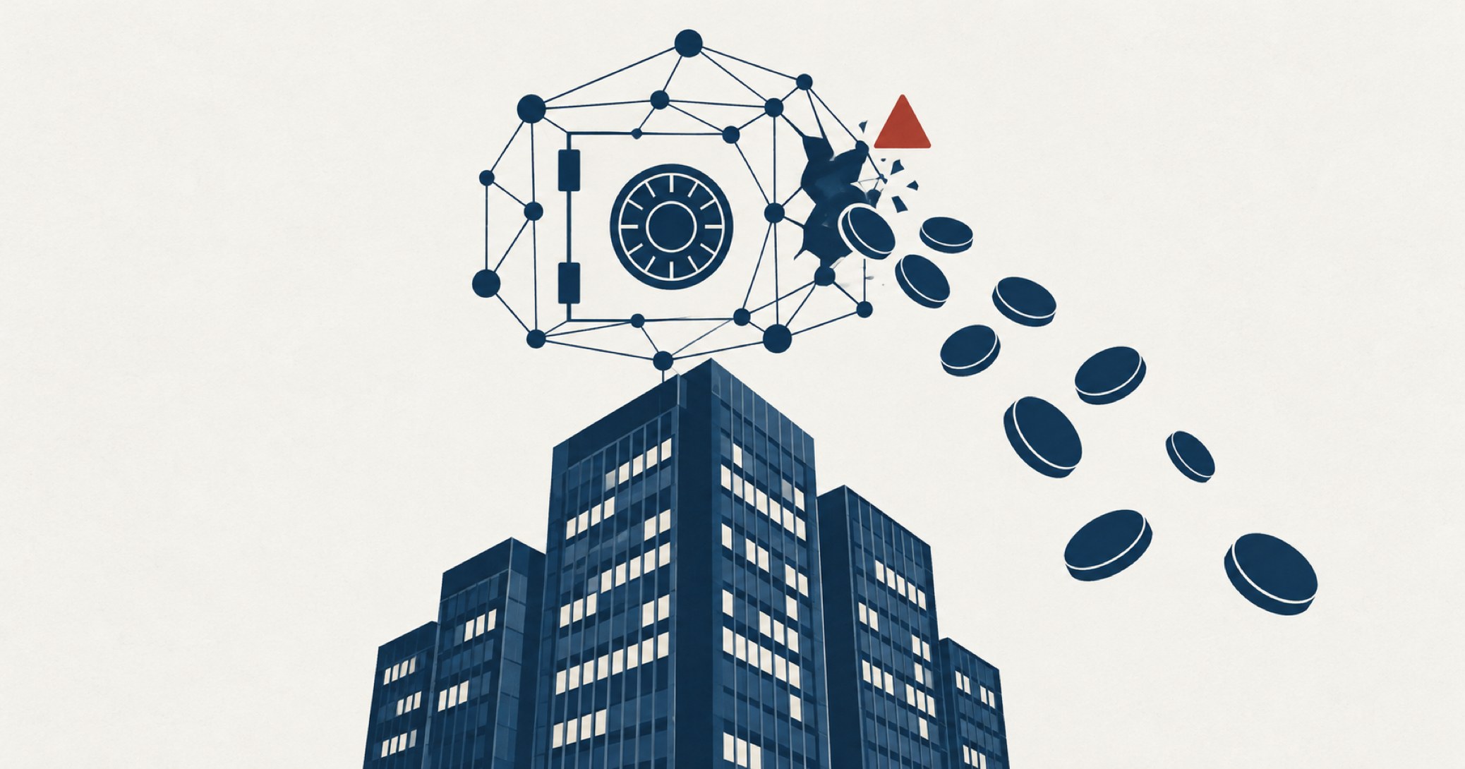 マウントゴックス（Mt.Gox）事件を象徴する概念イラスト
