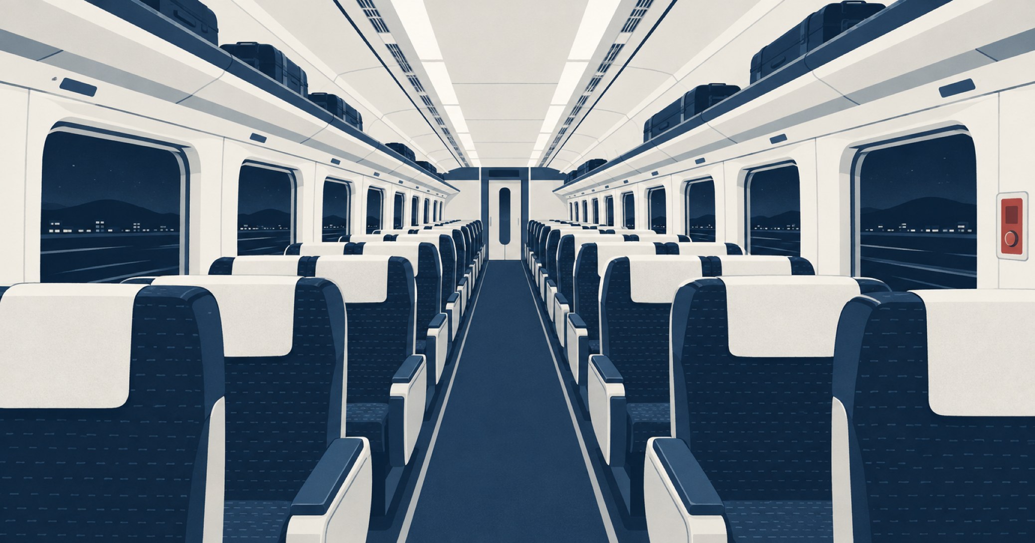 2018年東海道新幹線車内殺傷事件を象徴する概念イラスト