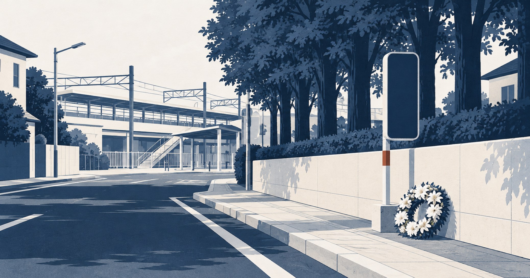 川崎市登戸通り魔事件を象徴する概念イラスト