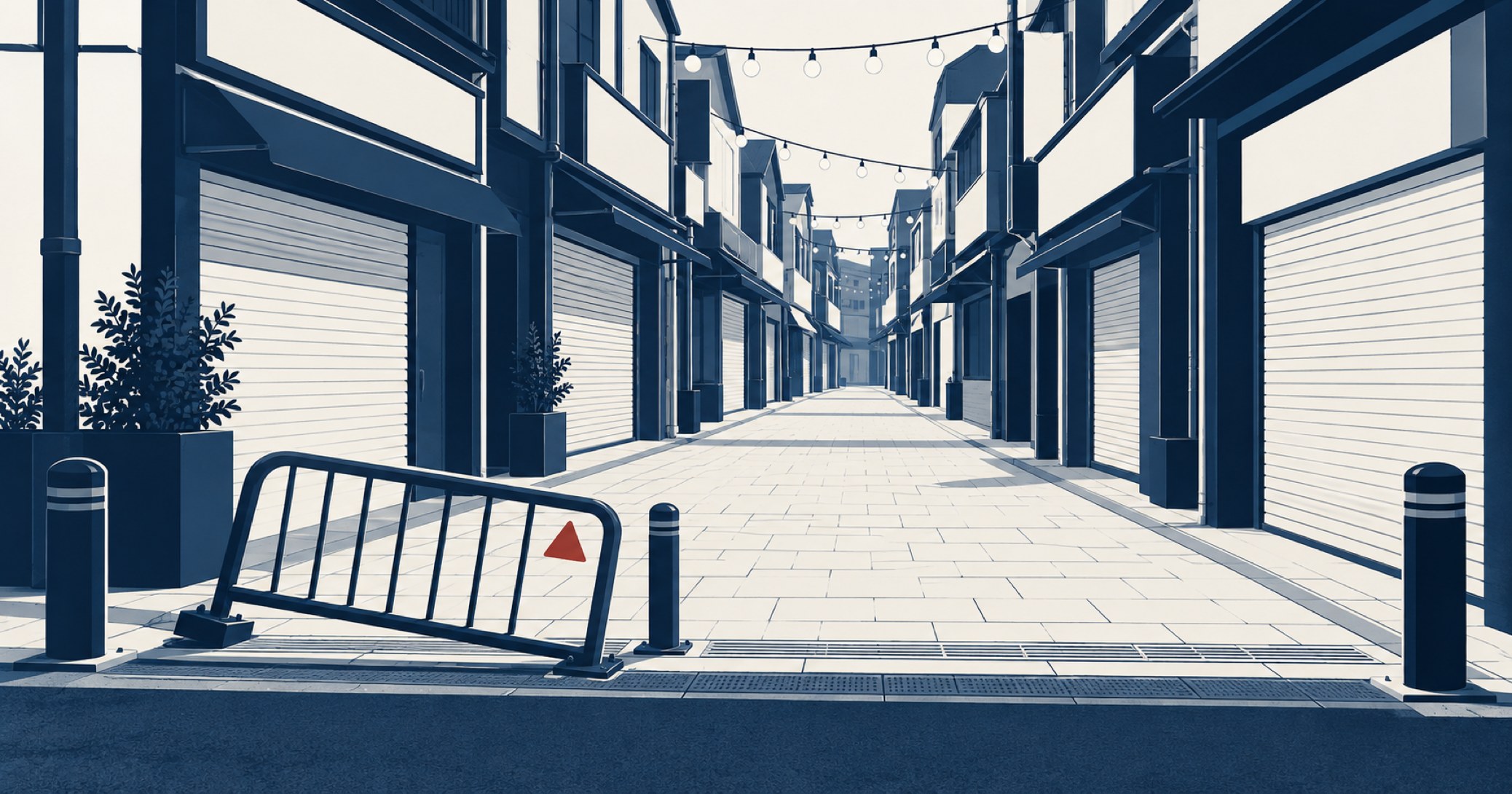 竹下通り暴走事件を象徴する概念イラスト